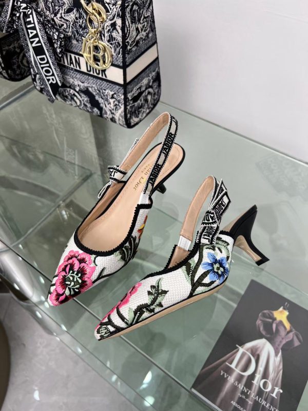 Christian Dior Women’s J’Adior Slingback Pumps Printed Fabre