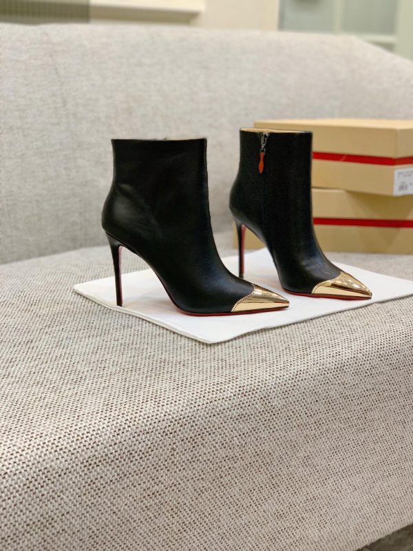 Christian Louboutin Golden Toes Ankle Boots