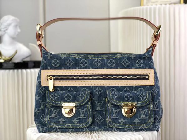 Louis Vuitton Monogram Denim Baggy PM Blue