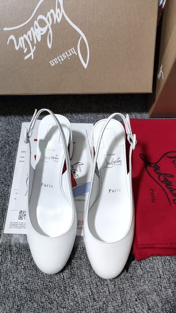 Christian Louboutin Women Condora Strap Nappa Leather Strappy Pumps Bianco