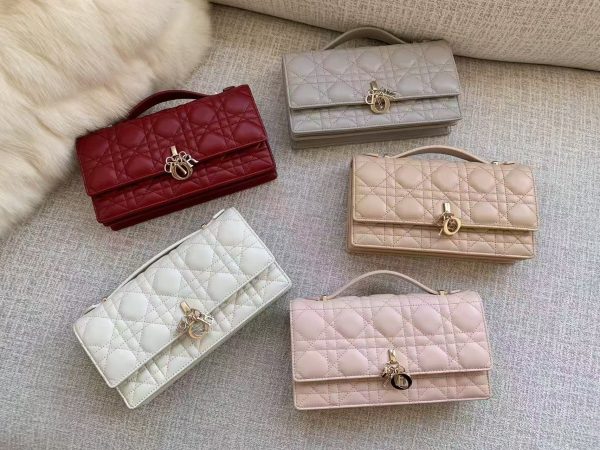 Dior Mini Bag Anthracite Gray Cannage Lambskin