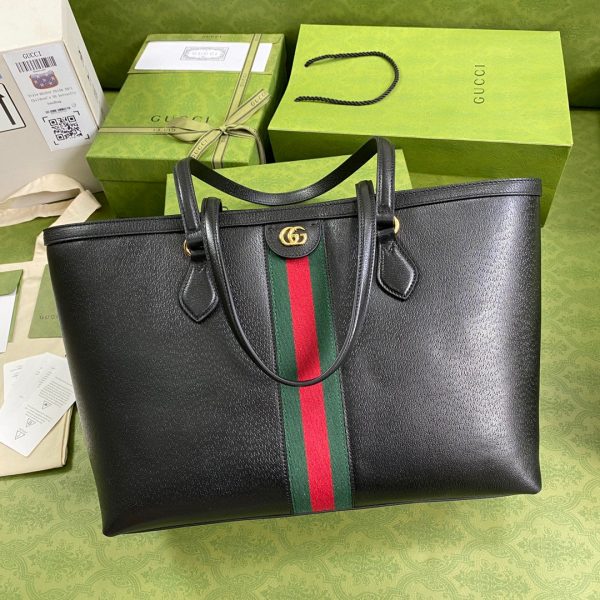 OPHIDIA Medium Tote bag in Black leather