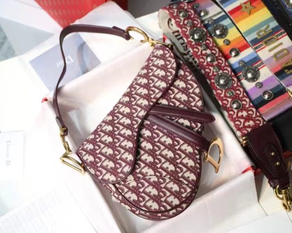 Dior saddle bag in red