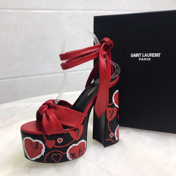 YSL BIANCA SANDALS IN SMOOTH LEATHERY
