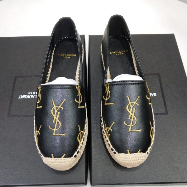 MONOGRAM ESPADRILLES IN METALIZED LAMBSKIN