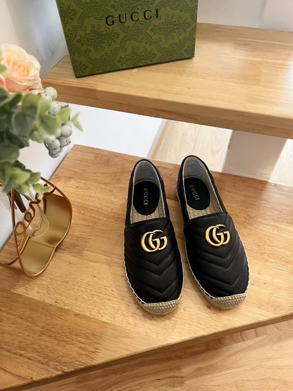 Gucci Pilar GG Matelassé Espadrille Flats