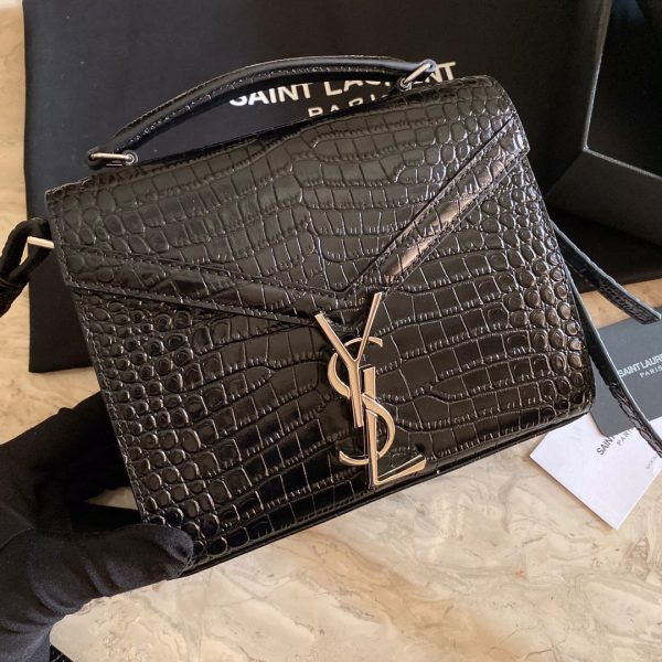 CASSANDRA MONOGRAM CLASP BAG IN MATTE PYTHON