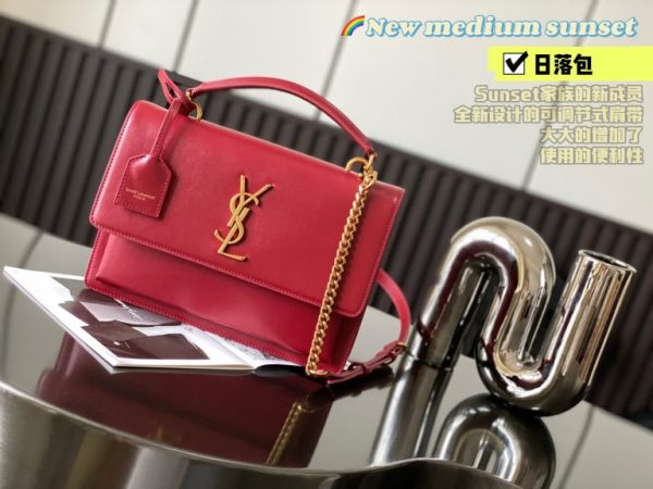 SUNSET MEDIUM TOP HANDLE IN SMOOTH LEATHER