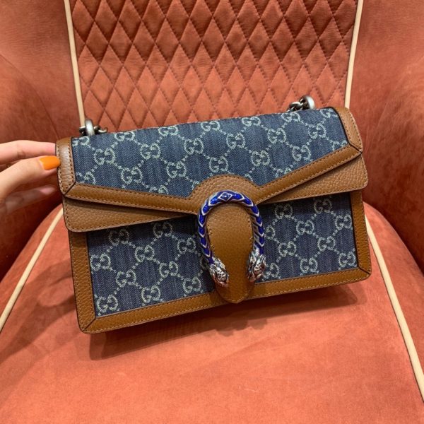 Gucc1 denim shoulder bag