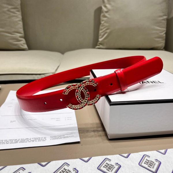 Chanel leather belt
